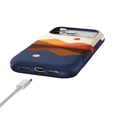 Casely iPhone 17 Pro Case | Opposites Attract | Day & Night Colorblock Mountains | Compatible with MagSafe | Bold Protective Design - Image 8