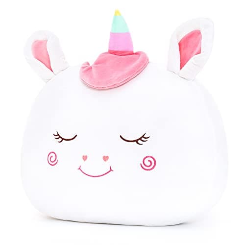 Lazada Stuffed Unicorn Pillow Plush Girl Toys Gift for Toddler for Girls White 15 Inches - Image 1