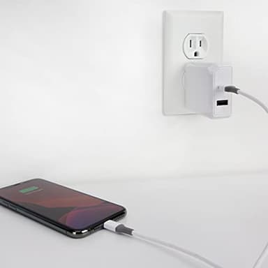 Scosche Ci44WG-SP Strikeline MFI Certified Lightning Charge & Sync Cable for All Lightning Devices 4-ft. White/Gray - Image 5