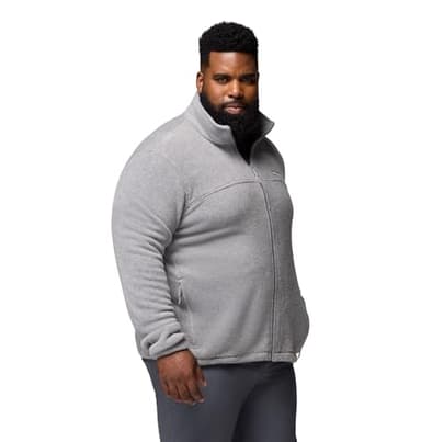 Columbia Men's Steens Mountain 2.0 Full Zip Fleece Jacket, Light Grey Heather, Medium - Image 4
