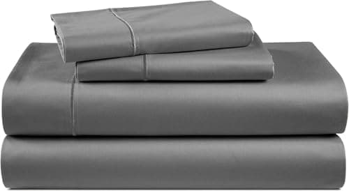 LANE LINEN 100% Egyptian Cotton Queen Sheet Set – Soft & Comfy, No Pill, Fade Resistant, Oeko-Tex Certified, Sustainably Produced, 16" Extra Deep Pocket Bed Sheets – Charcoal - Image 1