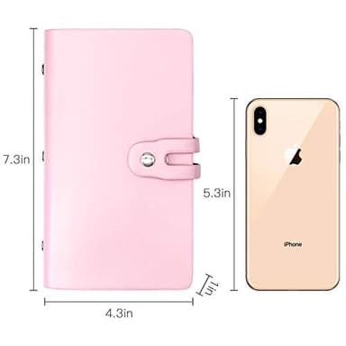 Padike RFID Credit Card Holder Business Card Organizer Business Card Holder, with 96 Card Slots Credit Card Protector for Managing Your Different Cards to Prevent Loss or Damage (Pink) - Image 3