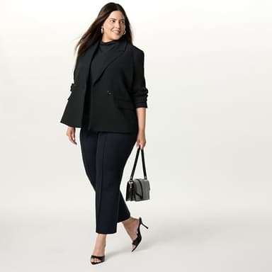 The Drop Women’s Kristy Ponte Kick Crop, Black, L - Image 7