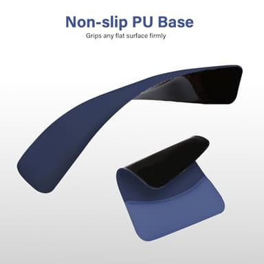 MOSISO Wrist Rest Support for Mouse Pad&Keyboard Set, Rectangular Ergonomic Mousepad Non-Slip Base Home/Office Pain Relief&Easy Typing Pad with Neoprene Cloth&Raised Curved Memory Foam, Navy Blue - Image 5