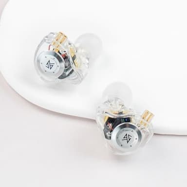 keephifi KZ EDX Pro in Ear Monitor Headphones KZ IEM Earphones Dual DD HiFi Stereo Sound Stage Earphones Wired Noise Cancelling Gaming Earbuds for Musicians Singer Audiophiles (White, No Mic - Image 4