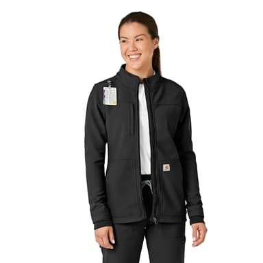 Carhartt Rugged Flex Scrubs for Women, Bonded Fleece Jacket - Image 3