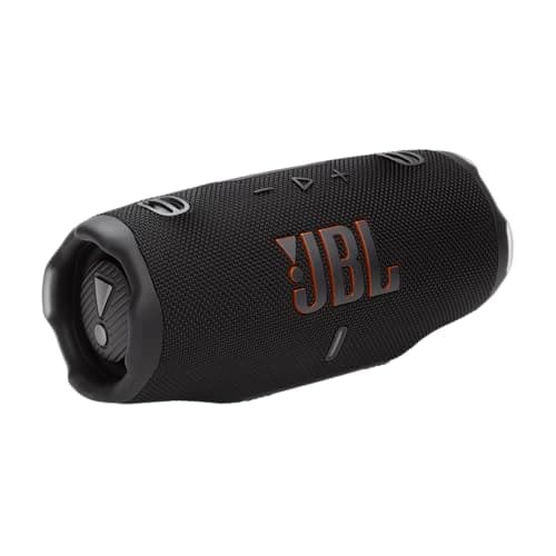 JBL Charge 6 - Portable Waterproof & Drop-Proof Bluetooth Speaker, Bold Pro Sound with AI Sound Boost, 28Hrs of Playtime, Built-in powerbank & Removable Carrying Strap (Black) (Renewed) - Image 1