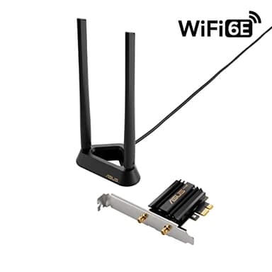 ASUS WiFi 6E + Bluetooth 5.2 PCI-E Expansion Card (PCE-AXE58BT) - Supports 6GHz Band, WPA3, 160MHz, WPA3 Network Security, OFDMA and MU-MIMO, External Antenna, Magnetic Base, Ultra Low Latency - Image 2