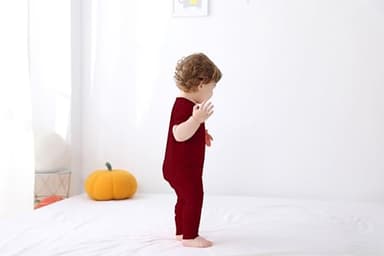 GUISBY Rayon of Bamboo Baby Pajamas Open Feet, 3 Piece Short Sleeve with Zipper for Boy Girls 18-24 Months - Image 6