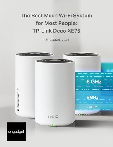 TP-Link Deco XE75 AXE5400 Tri-Band WiFi 6E Mesh System - Wi-Fi up to 7200 Sq.Ft, Engadget Rated Best Mesh for Most People, Replaces WiFi Router and Extender, AI-Driven Mesh New 6GHz Band, 3-Pack - Image 2