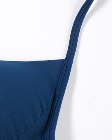 AUROLA Influence Strappy Bra Sports Bras for Women, Backless Padded Impact Strappy Bra for Workout Gym Yoga with Removable Cups,Ensign Blue,S - Image 5