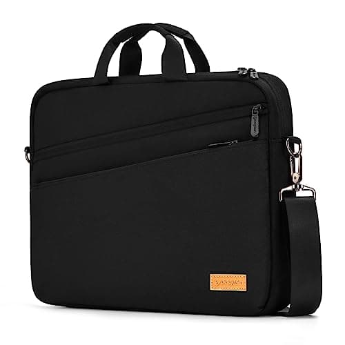 bagasin 15 15.6 16 inch Laptop Computer PC Shoulder Bag Carrying Case, Water-Repellent Fabric Briefcase, Lightweight Toploader, Business Casual or School - Image 1