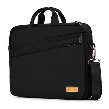 bagasin 15 15.6 16 inch Laptop Computer PC Shoulder Bag Carrying Case, Water-Repellent Fabric Briefcase, Lightweight Toploader, Business Casual or School - Image 1