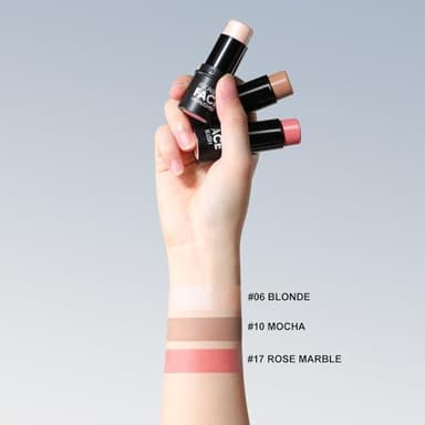 FOCALLURE 3 Pcs Cream Contour Sticks,Shades with Highlighter & Bronzer & Blush,Non-greasy Long-wear Face Contouring Pen,Easy to Sculpt the Face and Create a Lightweight Finishing Makeup,LIGHT-MEDIUM - Image 3