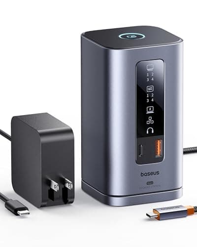 Baseus Laptop Docking Station, 11 in 1 Triple 4K Display HDMI/DP, 10Gbps USB A/C Fast Data, PD 100W, Ethernet, Audio, USB C Docking Station for Windows/Dell/HP/Lenovo/Asus/Acer/Mac (Include Charger) - Image 1