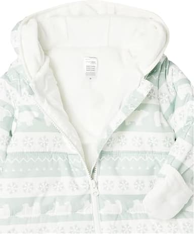 Simple Joys by Carter's Baby One-Piece Snowsuit Bunting, Sage, 3-6 Months - Image 3