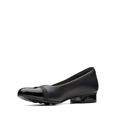 Clarks womens Juliet Monte Pump, Black Leather/Synthetic, 8.5 Wide US - Image 5