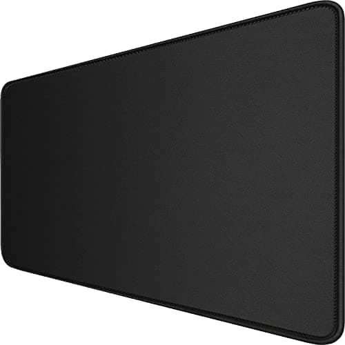 Large Extended Gaming Mouse Pad with Stitched Edges, (31.5X15.7In) Durable Non-Slip Natural Rubber Base, Waterproof Computer Keyboard Pad Mat for Esports Pros/Gamer/Desktop/Office/Home-Black - Image 1
