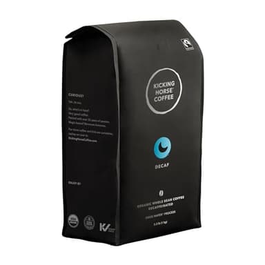 Kicking Horse Coffee, Swiss Water Process, Whole Bean, 2.2 Pound - Organic Whole Bean Coffee Decaffeinated - Image 1