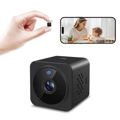 YISPK 2025 Upgraded Hidden Camera Spy Camera,1080P HD Mini Nanny Cam for Home/Office with Night Vision, App Control WiFi Indoor Security Cameras, Motion Detection,Wireless Remote Viewing Cam - Image 1