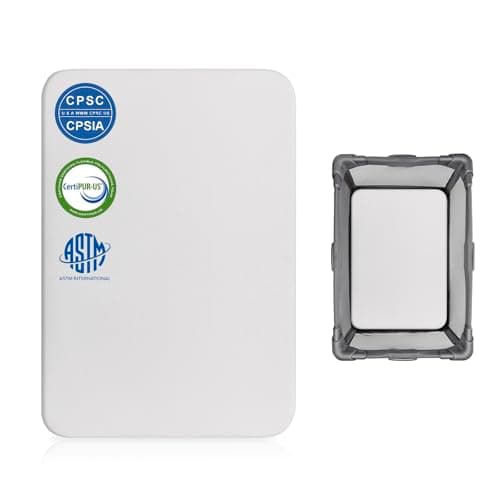 ThrivyHero Pack and Play Mattress Pad, 38x26 High Density Foam Pack N Play Mattresses with Ultra-Soft Jacquard Cover, Meets ASTM F2933-21a & F406-24 Thickness Standards, Machine Washable, White - Image 1