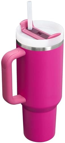 STANLEY Quencher H2.0 Tumbler with Handle and Straw 40 oz | Flowstate 3-Position Lid | Cup Holder Compatible for Travel | Insulated Stainless Steel Cup | BPA-Free | Fuchsia - Image 2