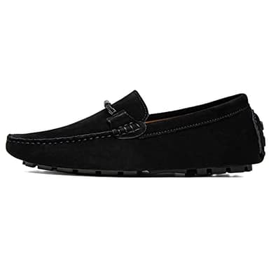 Go Tour New Mens Casual Loafers Moccasins Slip On Driving Shoes Black 10.5/45 - Image 6