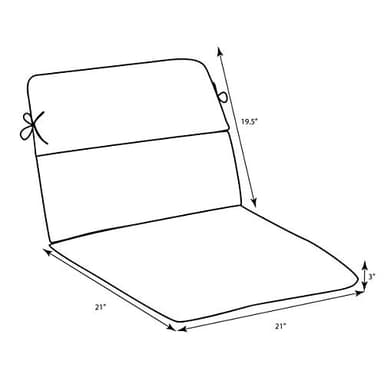 Pillow Perfect Outdoor/Indoor Rounded Corner Chair Cushion, 40.5" x 21", Blue Leaf Block Teal/Citron - Image 6