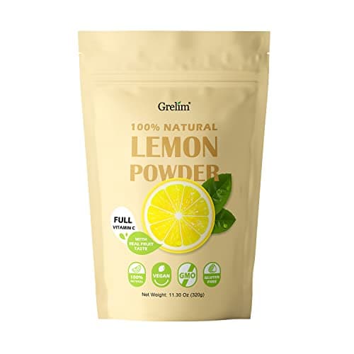 Grelim Lemon Powder 11.30 Oz, 100% Freeze Dried Powder, Filler Free, Gluten-Free, Rich in Natural Vitamin C Fresh Squeezed Lemon Flavor Great for Beverages, Smoothies 320g - Image 1