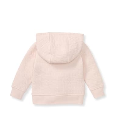 Burt's Bees Baby Baby Sweatshirts, Lightweight Zip-up Jackets Hooded Coats, Organic Cotton, Pink Quilted Bee, 6-9 Months - Image 2