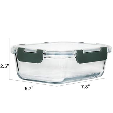 [8-Pack,30 oz]Glass Meal Prep Containers,Glass Food Storage Containers,Airtight Glass lunch Containers with Lids - Microwave, Oven, Freezer and Dishwasher - Image 2