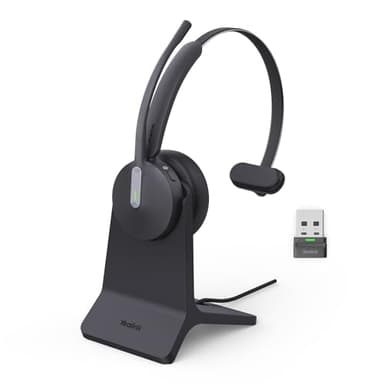 Yealink BH70 with Stand Wireless Bluetooth Headset with Microphone for Work, up to 35h Talking Battery Life, 3 Noise Cancellation Mics, Teams Certified, ≤90min Fast Charging, NO Power Adapter Needed - Image 1