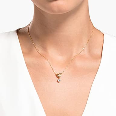 Swarovski Lifelong Heart Pendant Necklace, Rose-Gold Tone Plated Heart Pendant with White Crystals and Rose-Gold Tone Plated Chain - Image 5