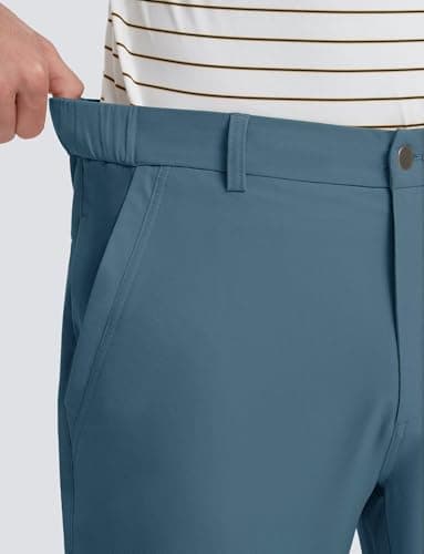 M MAELREG Golf Pants Men Stretch Lightweight Quick Dry Slim Fit Water-Resistant Casual Mens Dress Pants with Pocket Misty Blue - Image 5