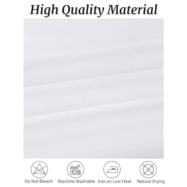 Fokitut 6 Pack Rectangle Tablecloth, 90x156 Inch, Stain Resistant and Wrinkle Polyester Table Cloth, Fabric Table Cover for Kitchen Dining, Wedding, Party, Holiday Dinner-White - Image 2