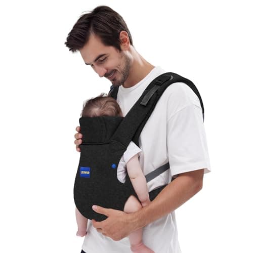 YEMKEZO Baby Carrier Newborn to Toddler,Newborn Carrier with Head Support, Cozy Baby Holder Carrier for Dad Mens (All-Black) - Image 1