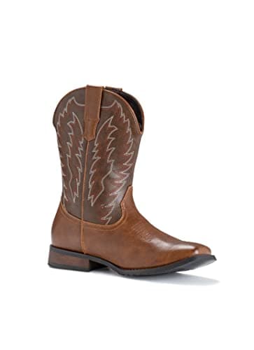 IUV Cowboy Boots For Men Western Boot Durable Classic Embroidered Square Toe Traditional Boots - Image 2