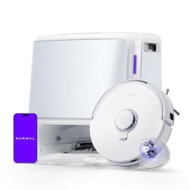 NARWAL Freo Z10 Robot Vacuum and Mop Combo, Tangle Free Robot Mop, 15,000Pa Suction, Adapts to Hard-to-Reach Areas, Self-Emptying, Mop Washing & Drying, Obstacle Avoidance, for Pet Hair & Hard Floor - Image 1