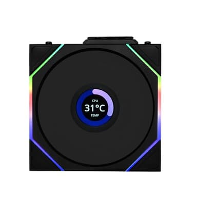 Lian Li UNI Fan TL LCD Wireless 120-Single Pack-2.4 GHz Wireless Signal ARGB Fan-Infinity Mirror-Daisy-Chain -Customizable Lighting Effects-Controller NOT Included & Required - Black (12TLLCD1W1B) - Image 2