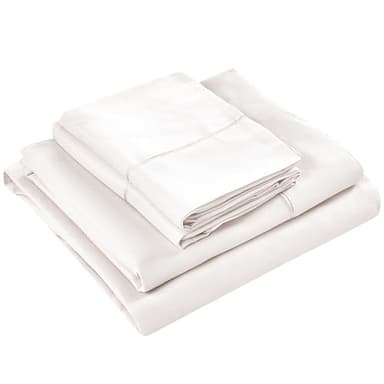 Mueller Luxury 4 Piece Twin Sheets Set - Ultra-Soft 1800 Series, Cooling & Breathable Twin Bed Sheets Sets, Hotel Quality Bedding, Deep Pocket up to 16" - Hypoallergenic, Wrinkle-Resistant, White - Image 8