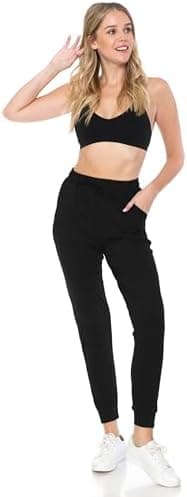 Leggings Depot Women's Jogger Track Cuff Sweatpants with Pockets for Yoga, Workout - Image 5