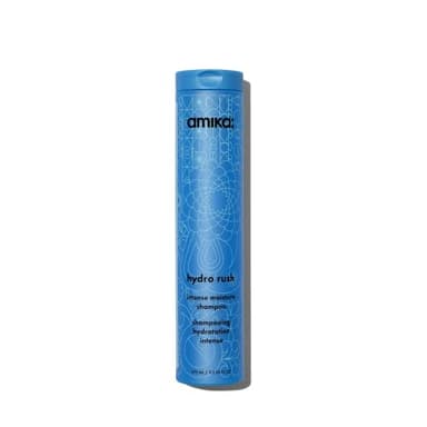 amika hydro rush intense moisture shampoo with hyaluronic acid | for dry, textured, or coarse hair types 2a-4c, long-lasting hydration, color-safe, keratin + chemically treated safe, 275ml - Image 1