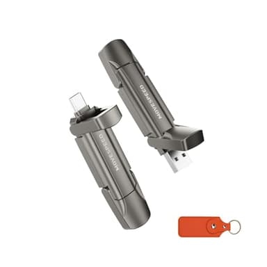 MOVE SPEED 2TB Flash Drive, External SSD with 1000MB/s Read Write Speed, USB 3.2 Gen2+Type C Dual Port Portable SSD, Thumb Drive for iPhone 15, 16, 17 Series/MacBook/Android Phone/Audio etc - Image 1