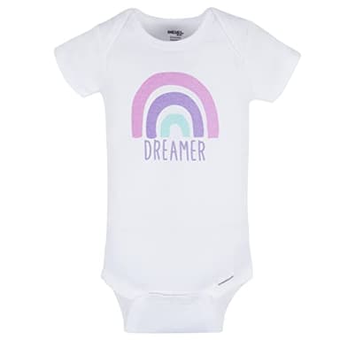 Onesies Brand Baby Girl's 8-Pack Short Sleeve Mix & Match Bodysuits, Rainbows, 3-6 Months - Image 2