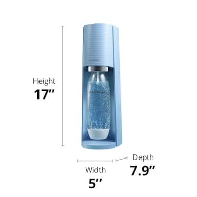 SodaStream Terra Sparkling Water Maker (Misty Blue) with CO2, DWS Bottle and Bubly Drop - Image 11