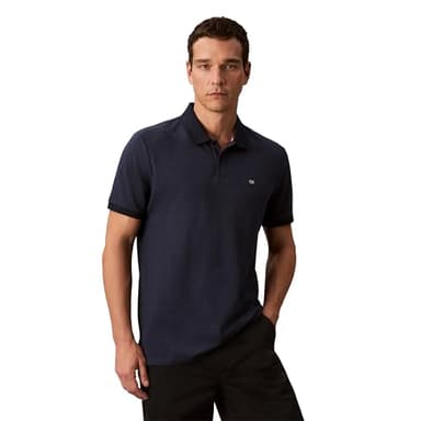 Calvin Klein Men's Jacquard Refined Polo Dark Sapphire - Image 1