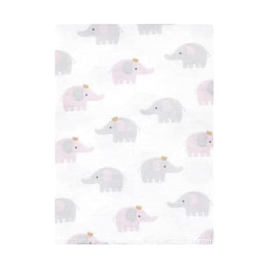 Hudson Baby Unisex Baby Cotton Flannel Burp Cloths Bundle, Lilac Elephants, One Size - Image 3