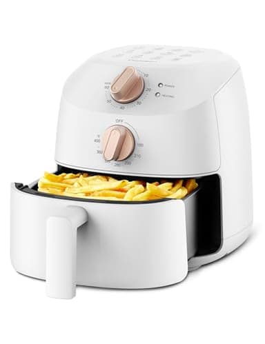 COMFEE' Compact 2.1 Quart Air Fryer with 12 Menu Options, Adjustable Timer & Temperature Control 180-400 degrees F, Dishwasher-Safe Nonstick Fry Basket with Stainless Steel Finish - Image 1