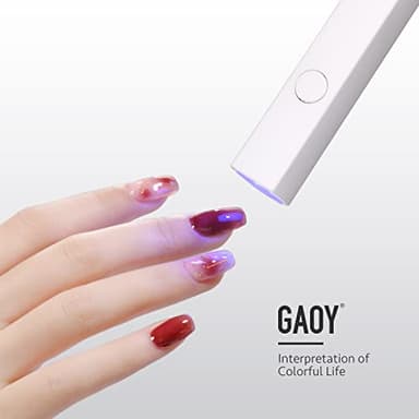 GAOY Handheld UV Light for Gel Nails, Mini Nail Lamp, Portable Cordless Rechargeable, Fast Curing - Image 7