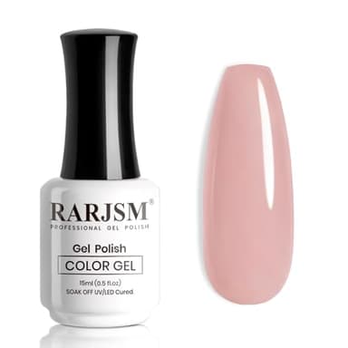 RARJSM Nude Gel Nail Polish Gray Mauve Pink Neutral Skin Tone Sheer Jelly Gel Polish 1PC 15ml Single Bottle Cream Transparent Pink Nail Gel Polish Soak off UV LED Cured for Home Salon DIY Manicure - Image 1